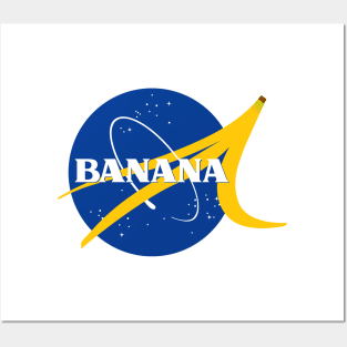 NASA funny banana logo Posters and Art